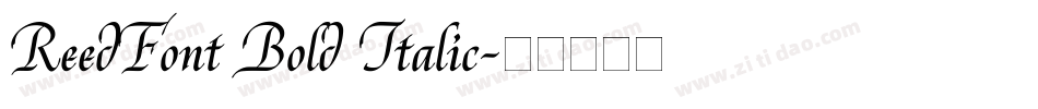 ReedFont Bold Italic字体转换
